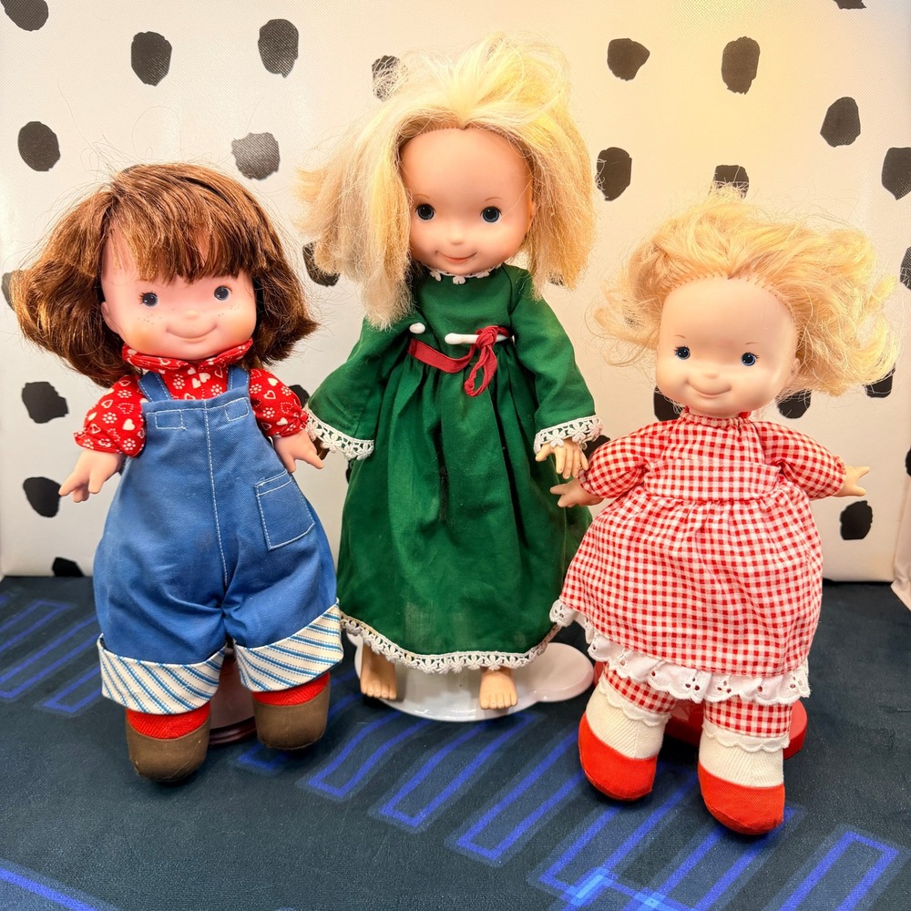 Vintage 1973 Fisher Price Lapsitter Dolls Lot of 3 Audrey #203 Mary #200 Natalie